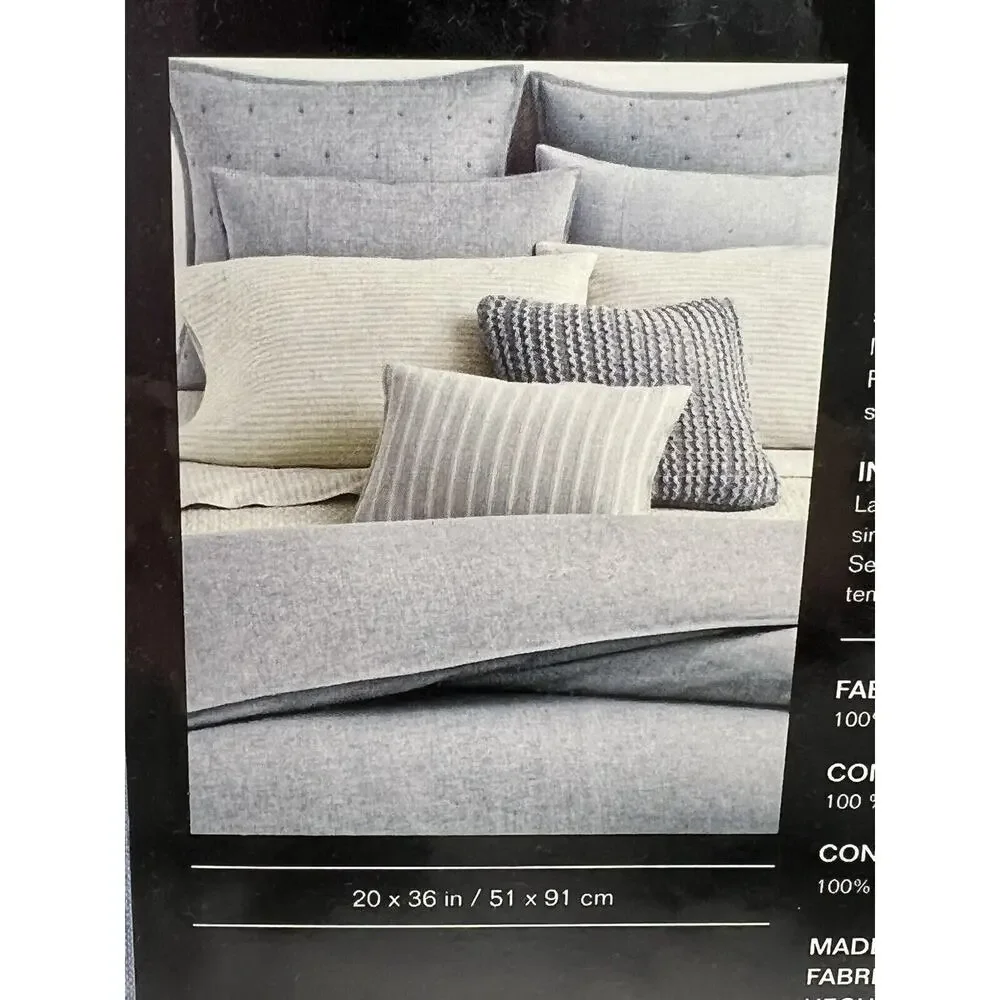 Ralph Lauren Graydon Melange KING Pillow Sham CHAMBRAY Light Blue